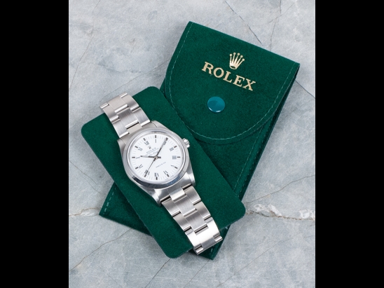 Rolex Air-King 34 Bianco Oyster White Milk Roman    Watch  14000M